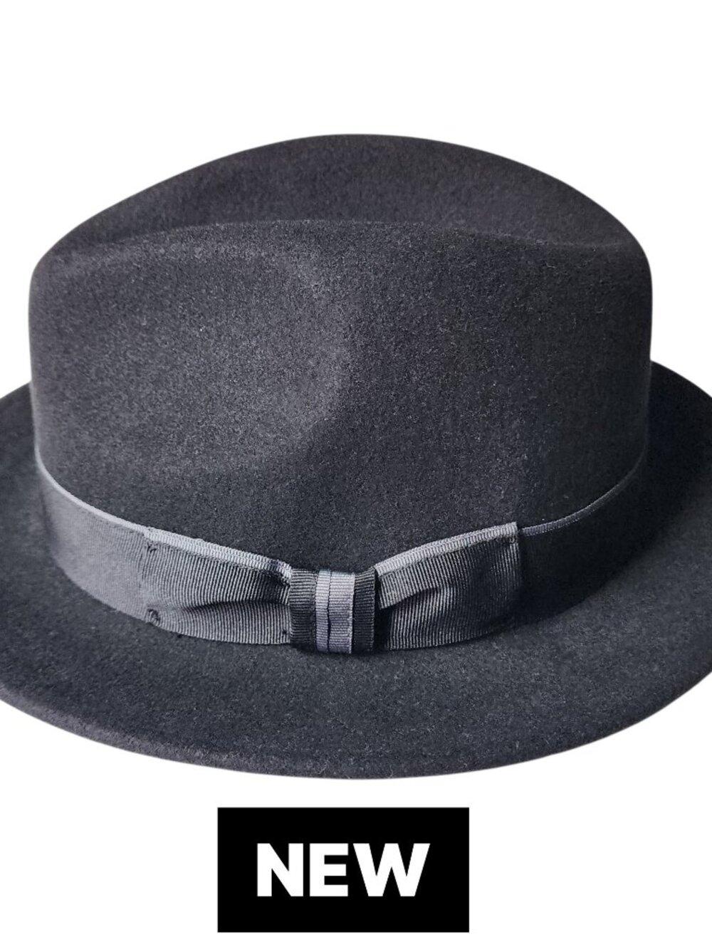Black Wool Fedora Hat Mens Jos A Bank L/XL Size New Nwt Church Deacon Large XL